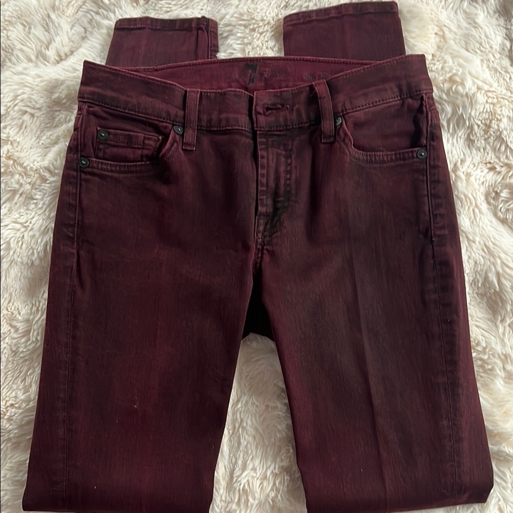 Women's Burgundy Jeans